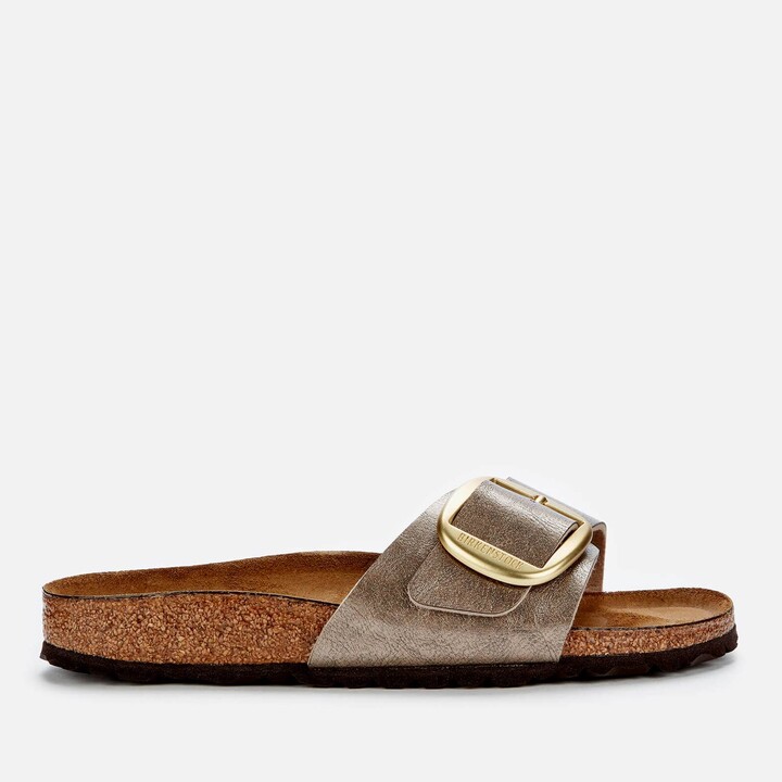 birkenstock arizona electric metallic taupe