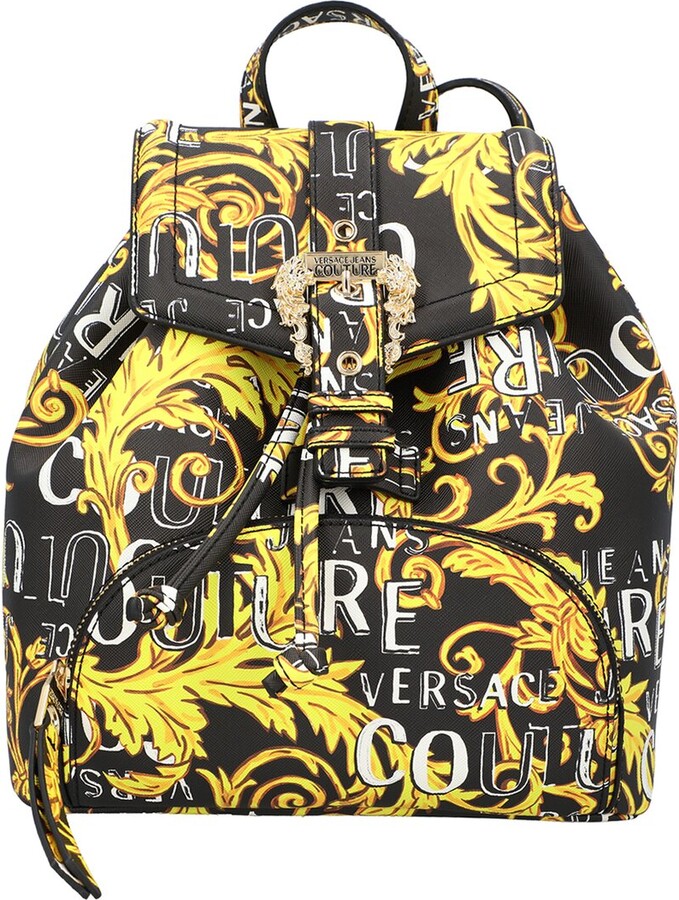 Versace Medusa Palazzo backpack ($1,562) ❤ liked on Polyvore featuring  bags, backpacks, pink, detachable backpack, logo backpack…