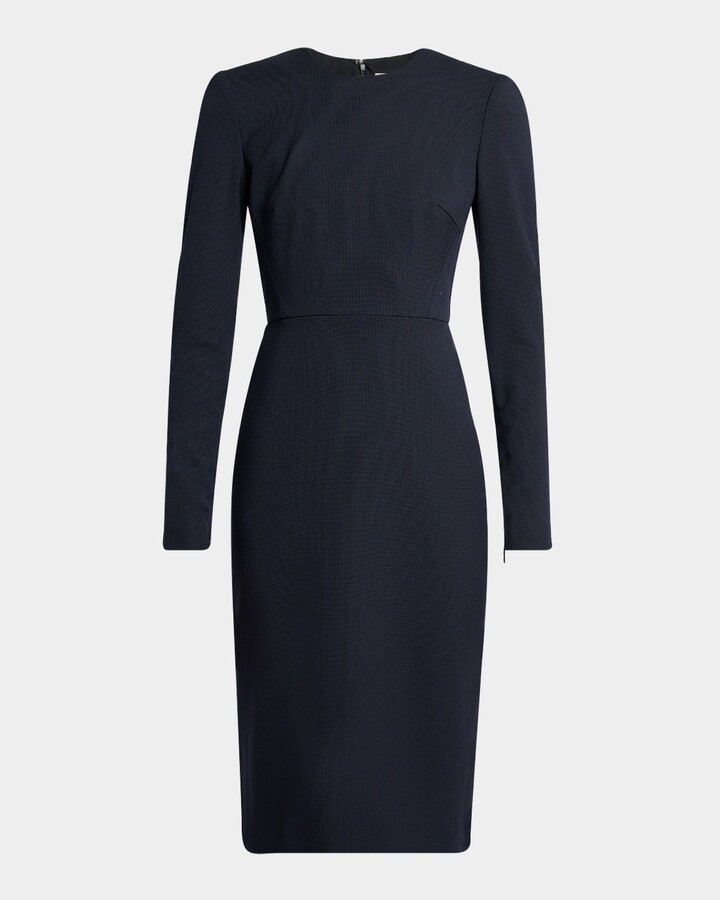 Victoria Beckham Bodycon Bi-Stretch Crepe Midi Dress