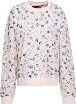 Love Moschino Printed French Cotton-blend Terry Sweatshirt