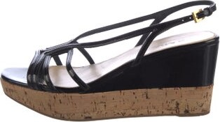 Prada Patent Leather Slingback Sandals