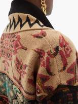 Thumbnail for your product : Etro Patchwork Fringed Jacquard Cardigan - Womens - Brown Multi