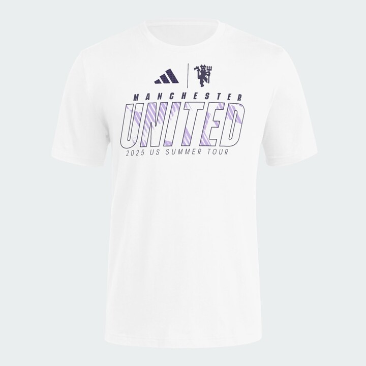 adidas Manchester United Graphic Tee White S Mens