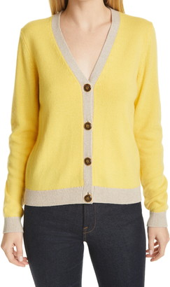 tory burch color block cashmere cardigan