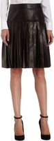 Thumbnail for your product : Barneys New York Accordion-Pleated Leather Skirt-Black