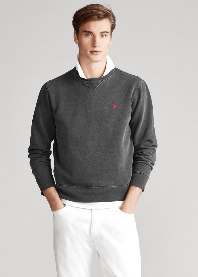 Ralph Lauren Garment-Dyed Fleece Sweatshirt - ShopStyle