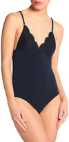 Thumbnail for your product : Stella McCartney Open-back Broderie Anglaise-trimmed Swimsuit