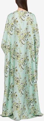Emilio Pucci Africana Print Silk Kaftan Maxi Dress