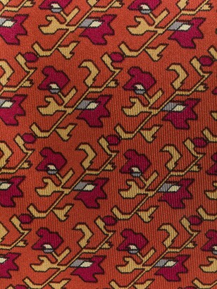 Hermes 1990s Patterned Design Tie