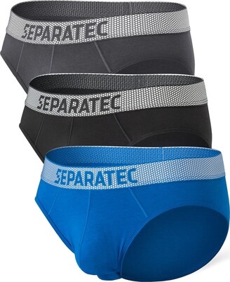 Separatec Men's Underwear 2.0 Single-Sided Moisture Transported Quick Dry  Boxer Briefs Cotton Micro Modal Breathable Dual Pouch Trunks 3 Pack -  ShopStyle