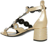 Thumbnail for your product : Barbara Bui Gold T-Bar Sandal