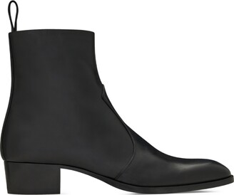 mens distressed leather chelsea boots