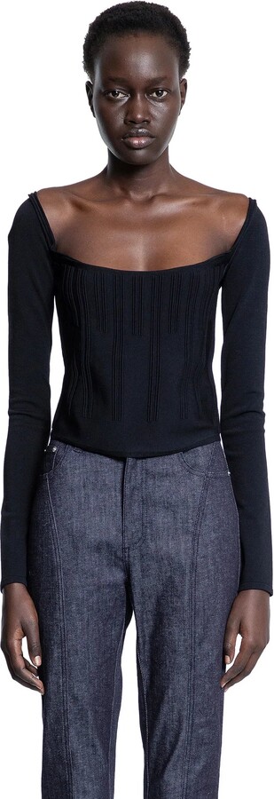 Thierry Mugler Ottoman Long Sleeve Top