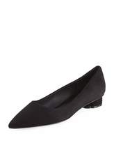 Thumbnail for your product : Ferragamo Suede Pointed Skimmer Flat