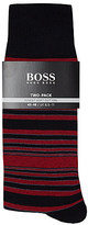 Thumbnail for your product : HUGO BOSS Pack of two striped & plain socks - for Men