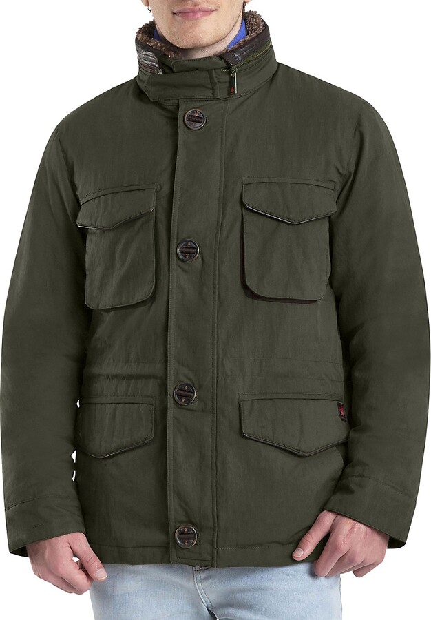 Thermostyles Modern Fit THS® Heat System Shearling Collar Field Jacket