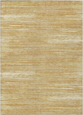 HomeRoots 5' X 8' Gold Striped Washable Indoor Outdoor Area Rug