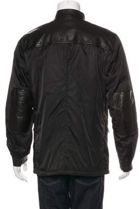 Prada Leather-Trimmed Tessuto Jacket