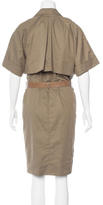 Thumbnail for your product : Lela Rose Notch-Lapel Midi Dress