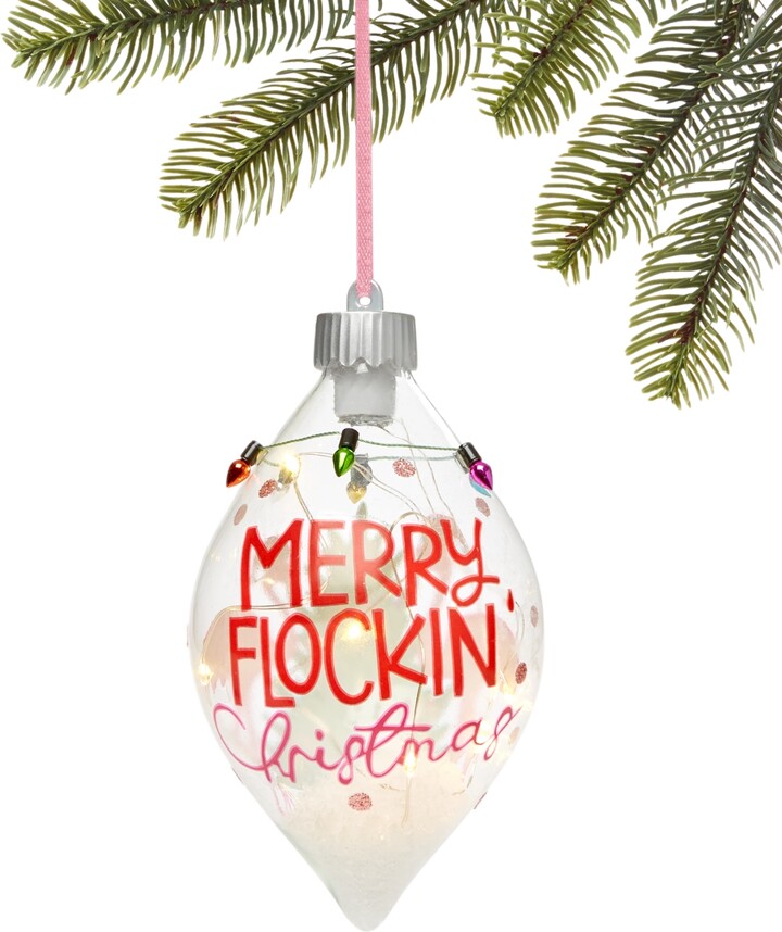 Holiday Lane Florida Flamingo Christmas Tree Drop Ornament, Created for Macy's