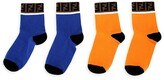 Thumbnail for your product : Fendi 2-Pack Logo Trim Socks