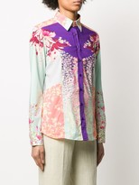Thumbnail for your product : Etro Floral Print Colour Block Shirt