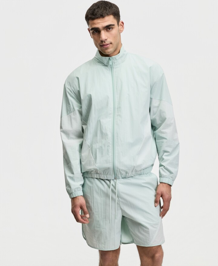 Mode of One Men's Relaxed-Fit Color Blocked Track Jacket, Macy's Exclusive