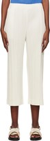 Thumbnail for your product : Pleats Please Issey Miyake Off-White Opaque Trousers