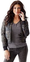 Thumbnail for your product : GUESS Long-Sleeve Camo-Print Bomber Jacket