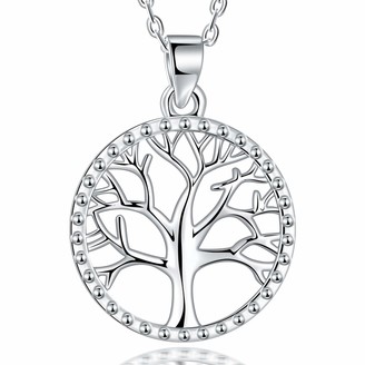 Lydreewam Tree of Life Necklace for Women 925 Sterling Silver with Jewelry Box Gift for Mother's Day Birthday Adjustable 40+5cm
