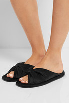 Thumbnail for your product : Balenciaga Knotted Satin Slides - Black