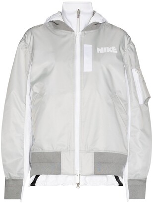 Nike x Sacai layered-detail bomber jacket