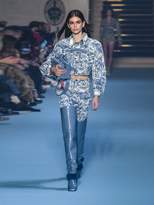 Thumbnail for your product : Off-White Off White Tapestry Print Cropped Jeans - Womens - Blue White
