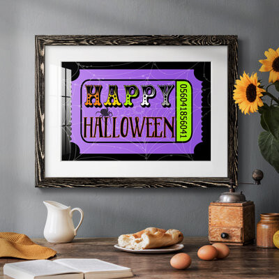 Trinx Happy Halloween Ticket - Single Picture Frame Print