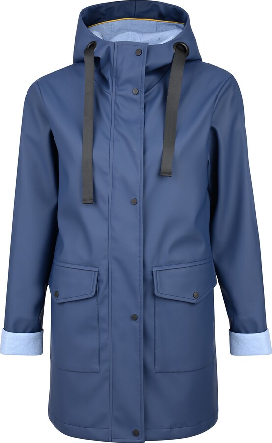 Charcoal Fashion Women's Premium Water Resistant Rubber Raincoat