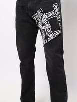 Thumbnail for your product : Just Cavalli Logo-Print Straight-Leg Jeans