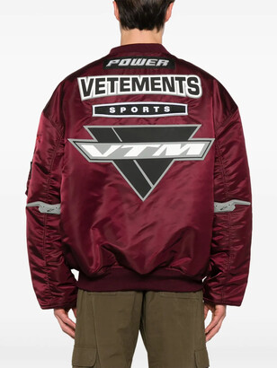 Vetements Logo-Appliqué Bomber Jacket - ShopStyle