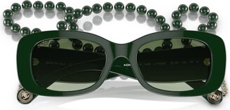 Chanel Eyewear Rectangular Frame Sunglasses - ShopStyle