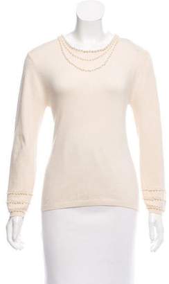 Nicole Miller Silk Embellished Sweater w/ Tags