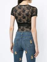 Thumbnail for your product : Moschino sheer floral lace body