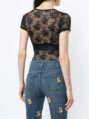Moschino sheer floral lace body