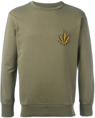 Palm Angels leaf embroidered sweatshirt