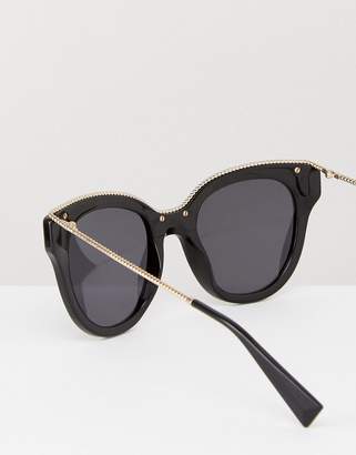 Marc Jacobs Cat Eye Sunglasses In Black