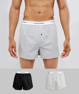 Thumbnail for your product : Calvin Klein Woven Boxers 2 Pack In Slim Fit