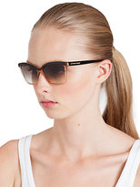 Thumbnail for your product : Alexander McQueen Bold-Brow Rectangle Sunglasses