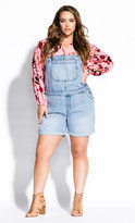 Thumbnail for your product : City Chic Short Denim Overall - denim