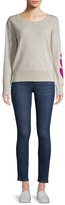 Thumbnail for your product : Raffi Heart Sleeve Cashmere Crewneck Sweater