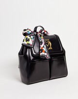 Thumbnail for your product : Love Moschino scarf detail backpack in black