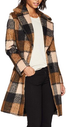 Kensie Women's Mid Length Notch Collar Wool Coat
