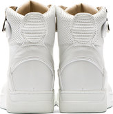 Thumbnail for your product : Dolce & Gabbana White Panelled Leather High-Top Sneakers